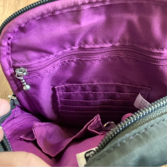 Baggallini Crossbody Purse Bag RFID Journey Sand Small Dark Gray Silver Travel - Picture 8 of 15